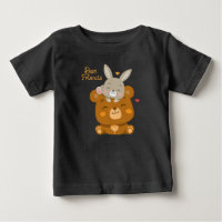 Cute bear and rabbit