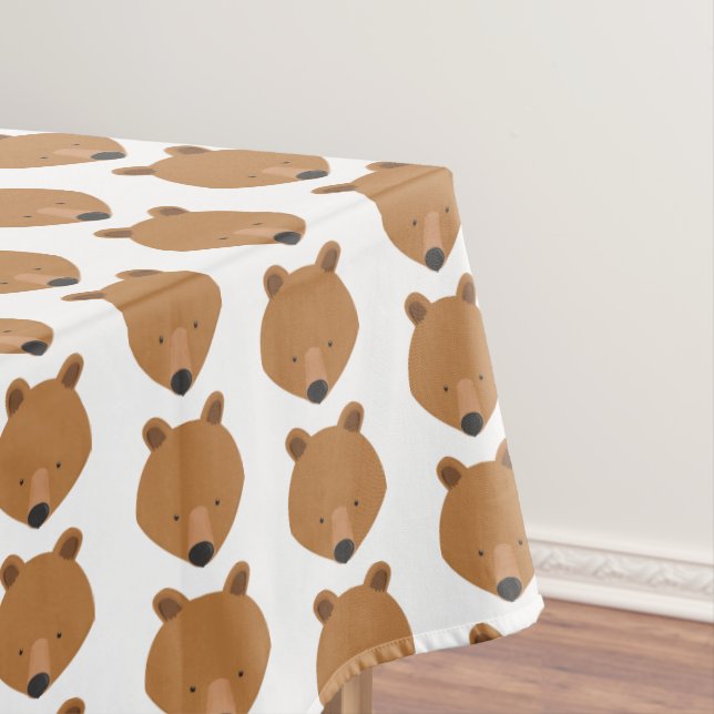 Cute Bear Animal Tablecloth (In Situ)
