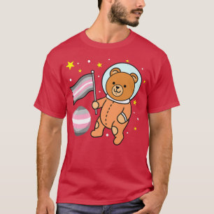 Cute Bear Astronaut Demigirl Pride Premium T-Shirt
