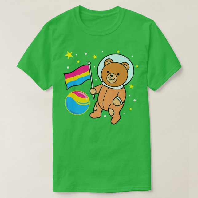 Cute Bear Astronaut Pan Pride Premium538  T-Shirt (Design Front)