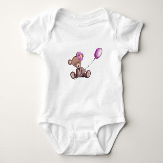 Cute Bear Baby Bodysuit (Front)