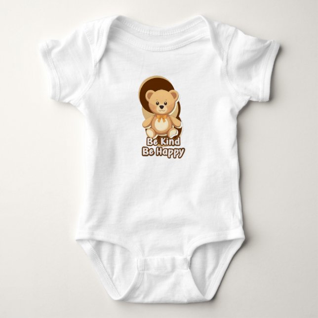 Cute Bear Baby Bodysuit (Front)