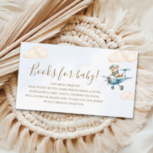 Cute Bear Baby Shower Boy  Enclosure Card