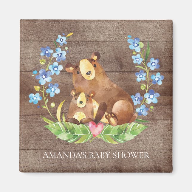Cute Bear Baby Shower Favour  Magnet (Front)