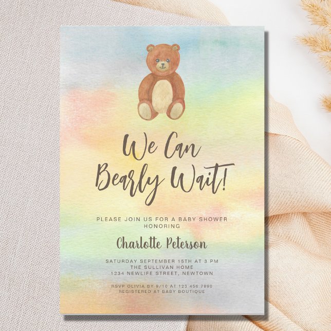 Cute Bear Baby Shower Invitation (Creator Uploaded)