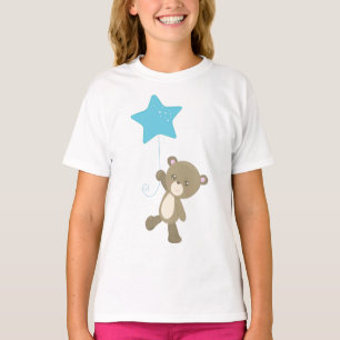 Cute Bear, Bear With Balloon, Little Bear, Star T-Shirt