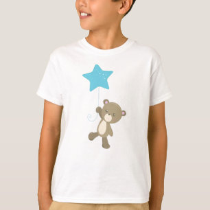 Cute Bear, Bear With Balloon, Little Bear, Star T-Shirt