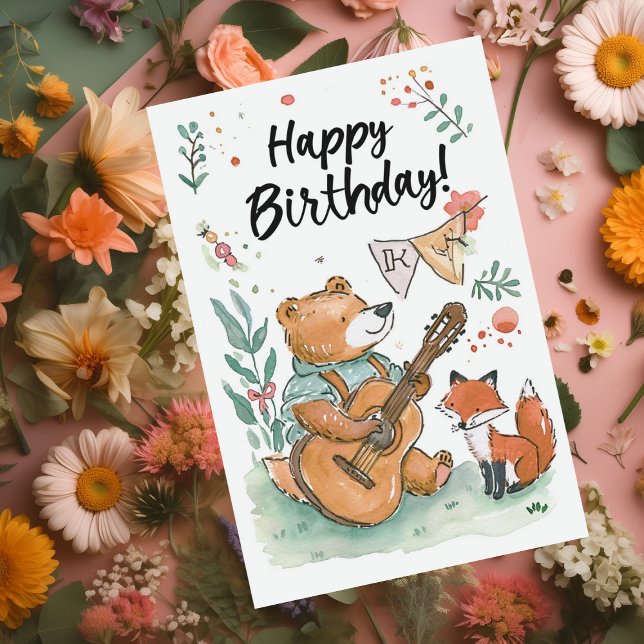Cute Bear Birthday Card (Creator Uploaded)
