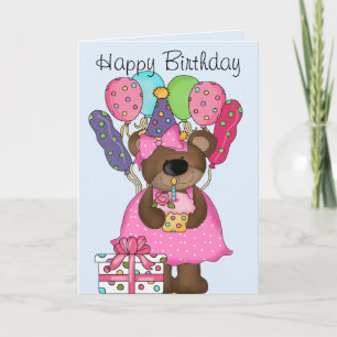 Cute Bear Birthday Card