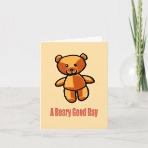 Cute Bear Birthday Card – A Beary Good Day