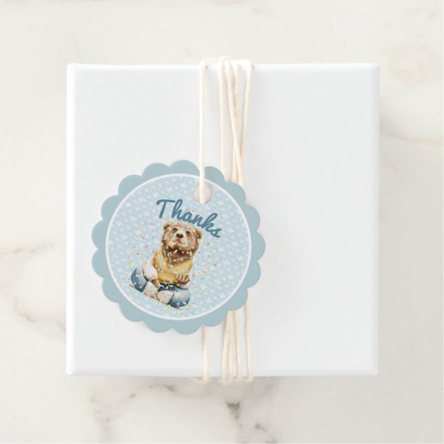 Cute Bear Birthday Favour Tags (In Situ)