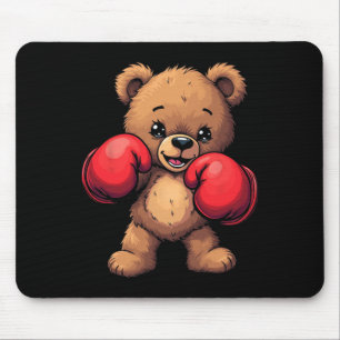 Cute Bear Boxing Gloves Mouse Mat