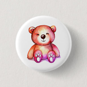 Cute Bear Cool Teddy positive 3 Cm Round Badge