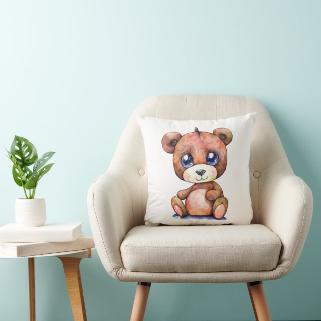 Cute Bear Cool Teddy positive Cushion (Chair)