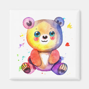 Cute Bear Cool Teddy positive Magnet