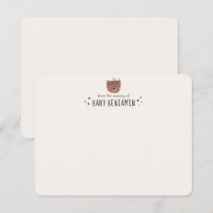 Cute Bear Crown Baby Boy Nursery Note Card