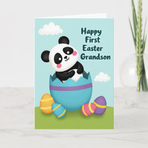 Cute Bear Cub Egg Holiday Card