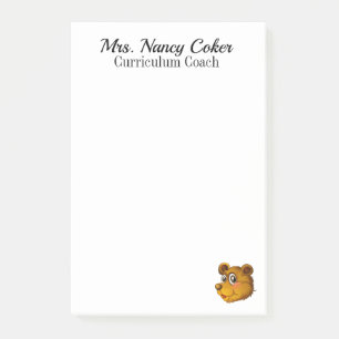 Cute Bear Cub Personalised Note Pad