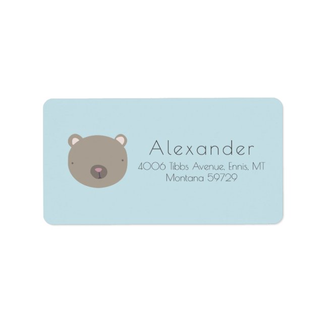 Cute Bear Custom Label (Front)