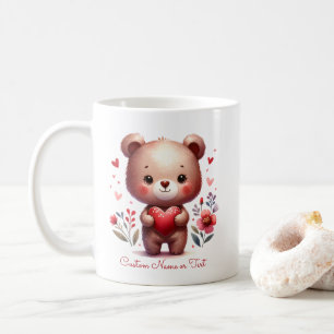 Cute Bear Custom Mug Valentine's Day