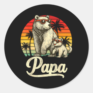 Cute Bear Dad Jokes Meme Animal Lovers Papa Classic Round Sticker