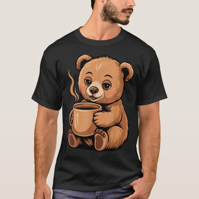 Cute Bear Design For Bear Lover And Bear  T-Shirt (Front)
