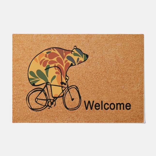 Cute Bear Doormat, Front Rug, Housewarming Gift Doormat (Front)