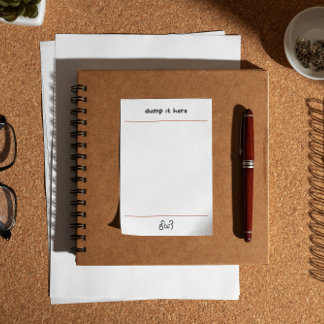 Cute bear dump it here post-it notes