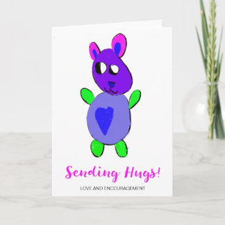 Cute Bear Encouragement Get Well Support Card