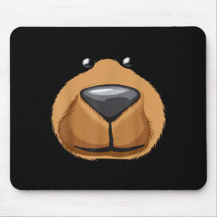 Cute Bear Face Costume Shirt Funny Halloween Teddy Mouse Mat