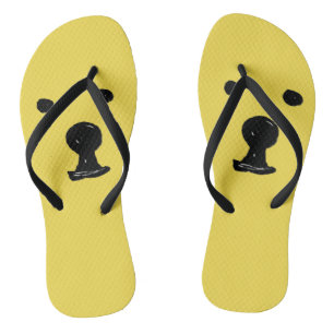 Cute Bear Face Minimalistic Flip Flops