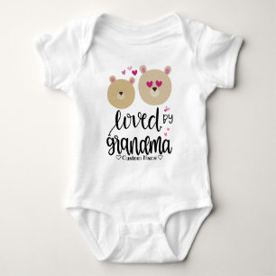 Cute Bear Faces - Loved by Grandma Baby Bodysuit