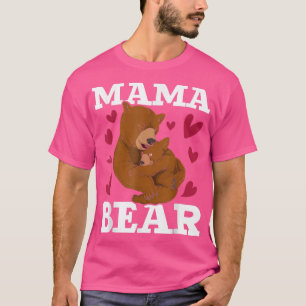 Cute Bear Family Bear Cub Animal Mum Mummy Mama Be T-Shirt
