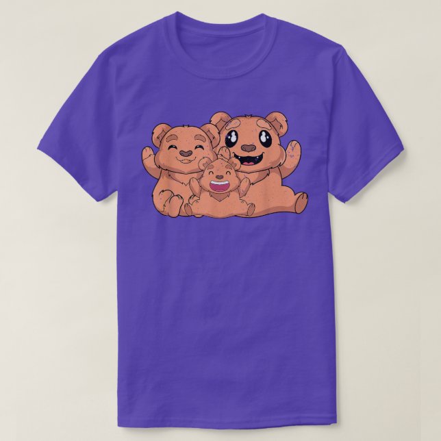 Cute Bear Family Nature Wildlife Forest Animal Lov T-Shirt (Design Front)