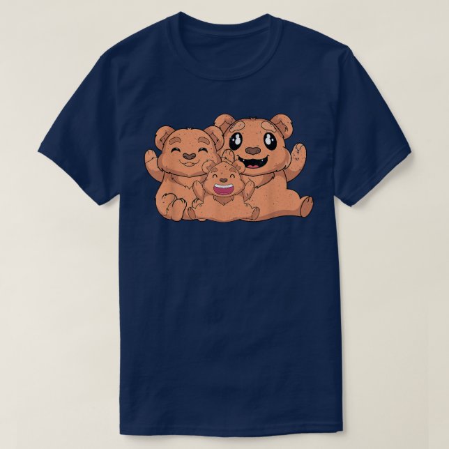 Cute Bear Family Nature Wildlife Forest Animal Lov T-Shirt (Design Front)