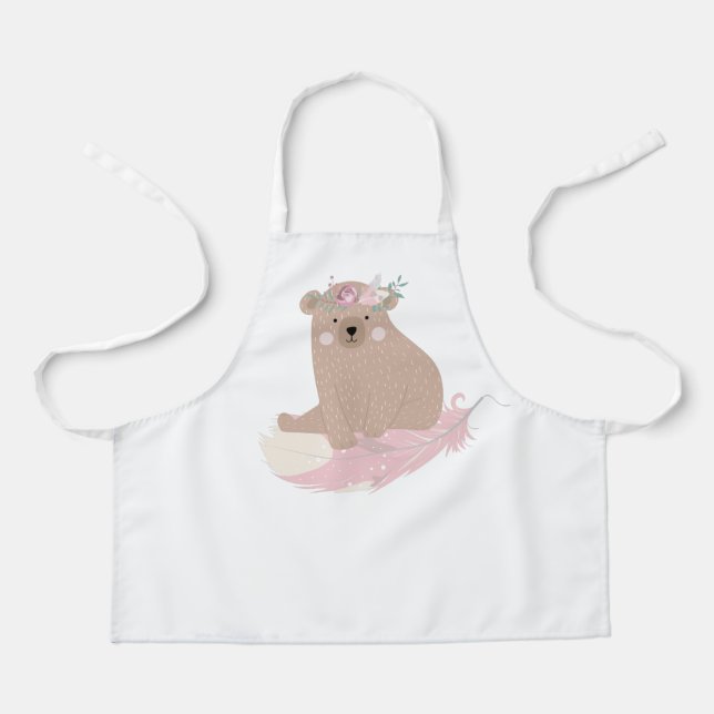 Cute Bear Feather Apron (Front)