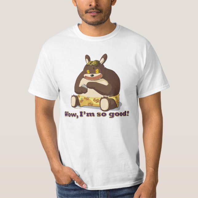 Cute Bear Funny Cartoon Character Anime Tee Shirt (Front)