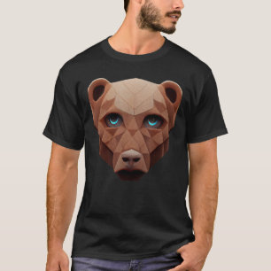 Cute Bear Head Polygon Low Poly Bears 1 T-Shirt