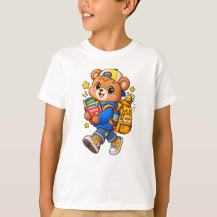 Cute Bear Honey Backpack - Kindergarten Boys T-Shirt