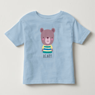 Cute Bear Illustration - Customisable Baby T-Shirt