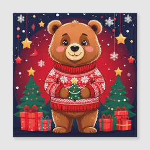 Cute Bear In Christmas Sweater