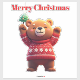 Cute Bear In Christmas Sweater