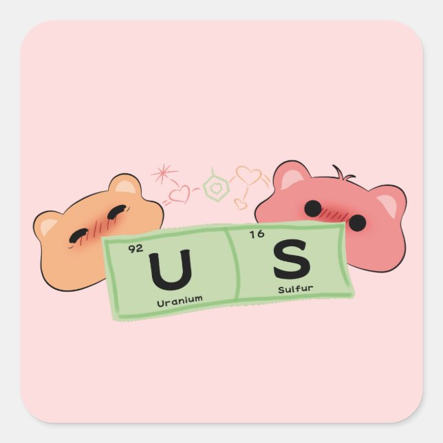 Cute Bear In Love Sticker (Front)