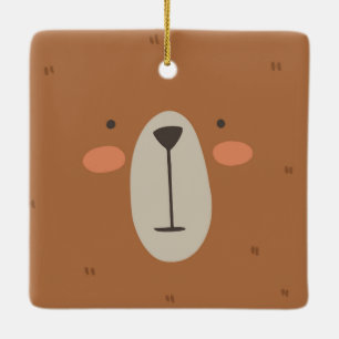 Cute Bear Kids Baby Nursery Room Ceramic Ornament