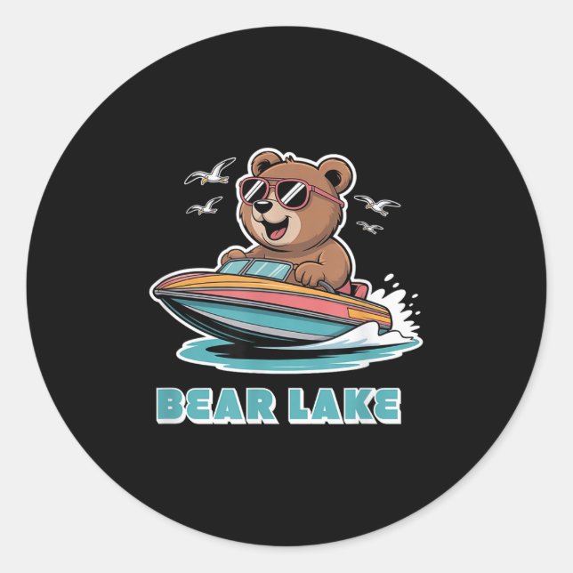 Cute Bear Lake Utah And Idaho For Adults And Kids  Classic Round Sticker (Front)