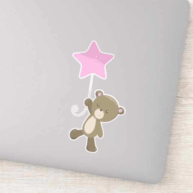 Cute Bear, Little Bear, Bear With Balloon, Star (Detail)