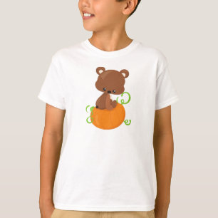 Cute Bear, Little Bear, Brown Bear, Pumpkin T-Shirt