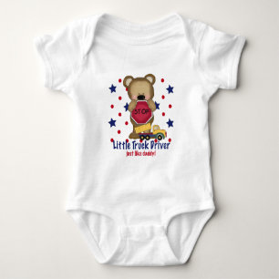 Cute Bear Little Truck Driver just like Daddy! Baby Bodysuit