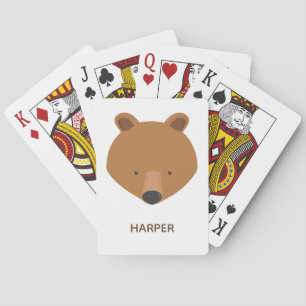 Cute Bear Name Animal Playing Cards