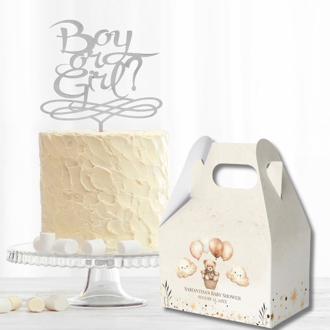 Cute Bear Neutral Baby Shower Favour Box (Creator Uploaded)